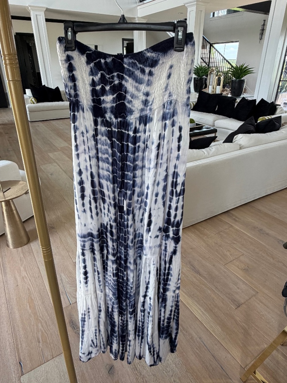 Women's Navy tie-dye Maxi Dress